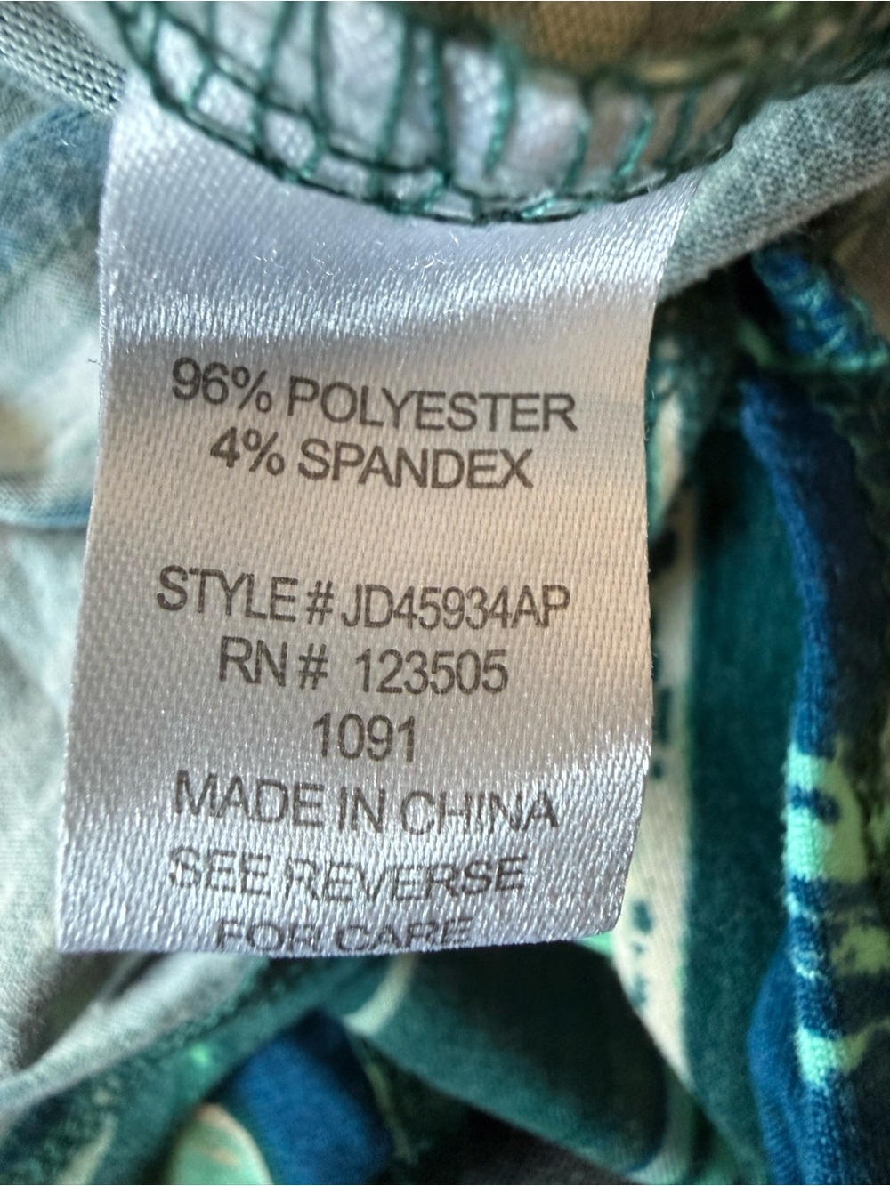 Heart Hips Teal and Navy Swirl Maxi Dress - Picture 6 of 6